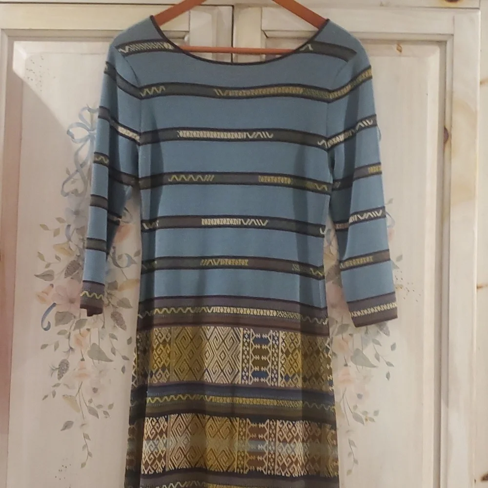 NWOT Peruvian Connection Pima Cotton long sleeve Maxi Dress xsp - Picture 6 of 10